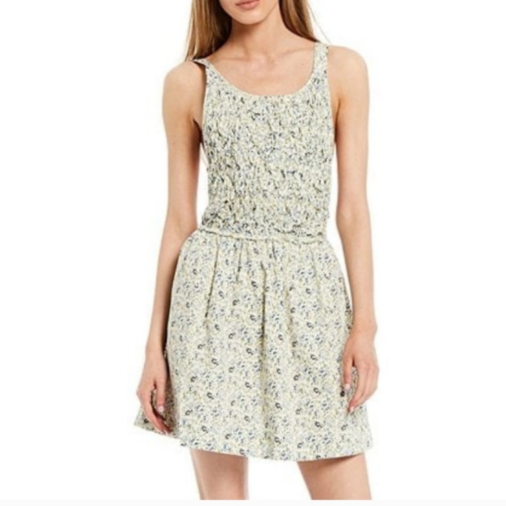 NWT Free People Petunia Cross Back Smocked Mini Dress. Size S - Picture 1 of 11